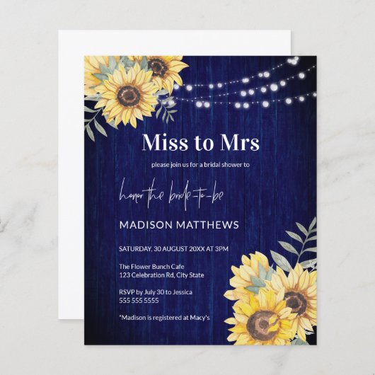 青素朴木ひまわり恋しく思がミセスに点灯 (正面/裏面)