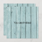 青素朴木フェイク赤ちゃんシャワー 招待状 (正面/裏面)