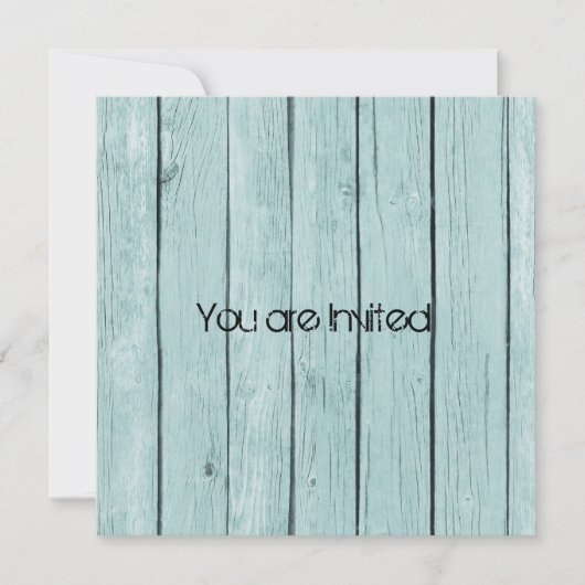 青素朴木フェイク赤ちゃんシャワー 招待状 (正面)