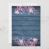 青素朴木ワイルドフラワー結婚フローラ 招待状 (裏面)