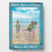 青素朴木動揺して文字フォトフレーム フォトプラーク (正面)