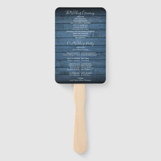 青素朴木弦灯結婚式 プログラム ハンドファン (裏面)