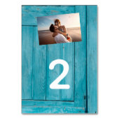 青素朴木2枚結婚の写真 テーブルナンバー (裏面)