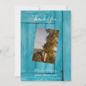 青素朴木4枚結婚のサンキューカード サンキューカード (裏面)