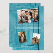 青素朴木4枚結婚のサンキューカード サンキューカード (正面/裏面)