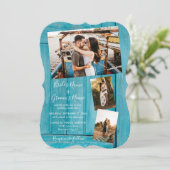 青素朴木4枚結婚式招待状 招待状 (スタンド正面)