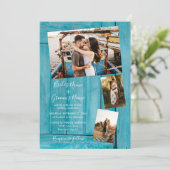 青素朴木4枚結婚式招待状 招待状 (スタンド正面)