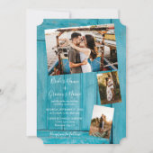 青素朴木4枚結婚式招待状 招待状 (正面)