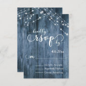 青素朴木、ホワイトライトストリングRSVP 出欠カード (正面/裏面)