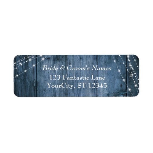 青素朴木、白い光のストリン結婚グ ラベル (正面)