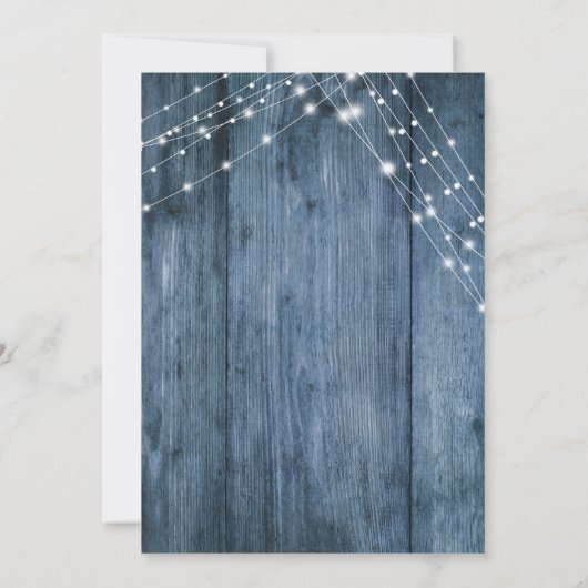 青素朴木、白い光のストリン結婚グ 招待状 (裏面)