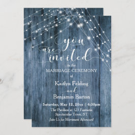 青素朴木、白い光のストリン結婚グ 招待状