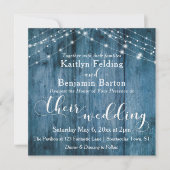 青素朴木、白い光のストリン結婚グ 招待状 (正面)