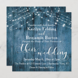 青素朴木、白い光のストリン結婚グ 招待状