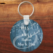 青素朴木、白い光の糸ミスター&ミセス キーホルダー (正面)