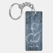 青素朴木、白い光の糸ミスター&ミセス キーホルダー (正面左)