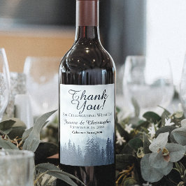 青素朴松結婚木 ワインラベル