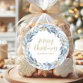 青素朴水色のクリパーソナライズされたスマス ラウンドシール