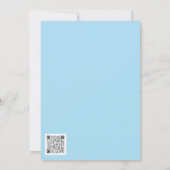 青素朴水色クロスフェイスフラットノートカード サンキューカード (裏面)