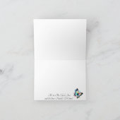 青素朴水色バタフライサンキューカード サンキューカード (内部)