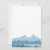 青素朴水色山景範囲 招待状 (裏面)