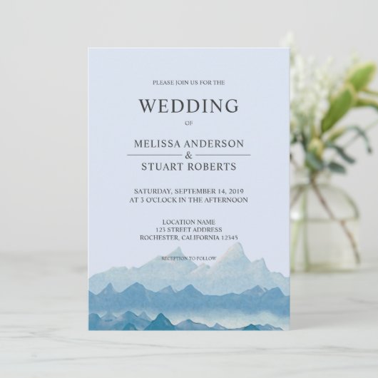 青素朴水色山景範囲 招待状 (スタンド正面)