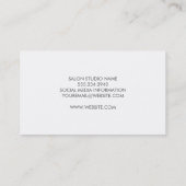 青素朴白ストライプモダン色 名刺 (裏面)