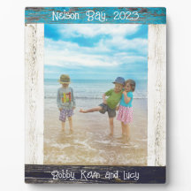 青素朴白ビーチウッド文字フォトフレーム