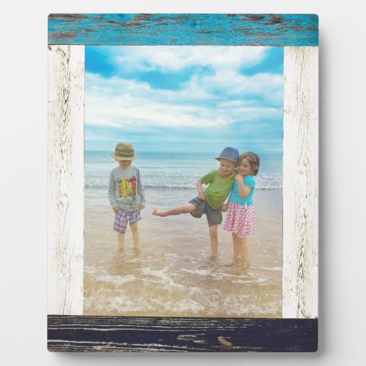 青素朴白ビーチ木製フォトフレーム フォトプラーク (正面)