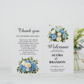 青素朴白フローラ結婚式 プログラム (スタンド正面)