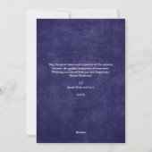 青素朴紫の冬のクリスマスの独身の写真 シーズンカード (裏面)