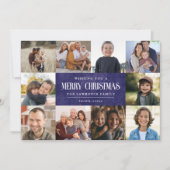 青素朴紫クリスマス10枚コラージュ シーズンカード (正面)