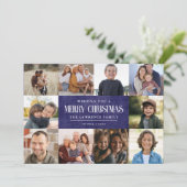 青素朴紫クリスマス10枚コラージュ シーズンカード (スタンド正面)