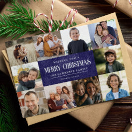 青素朴紫クリスマス10枚コラージュ シーズンカード