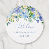 青素朴紫陽花ウォーターカラーフローラ結婚ズ フェイバータグ (裏面)