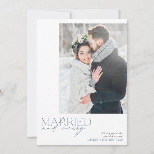 青素朴結婚したメリー写真 シーズンカード (正面)