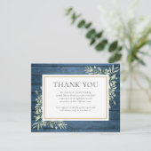 青素朴緑の葬式お祝い サンキューカード (スタンド正面)