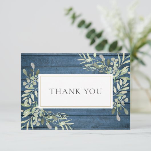 青素朴緑の葬式お祝い サンキューカード (スタンド正面)