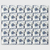 青素朴緑ユーカリ水の色結婚の ラッピングペーパー (フラット)