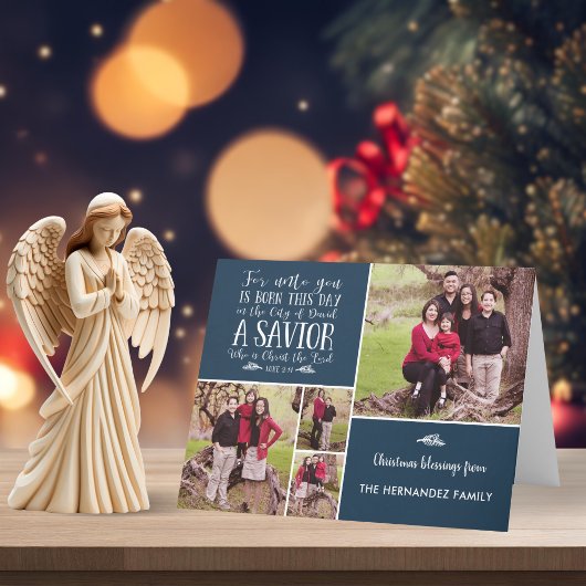 青素朴聖書聖句の休日の写真 シーズンカード