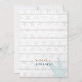 青素朴航海のビーチサ結婚ンド 招待状 (裏面)