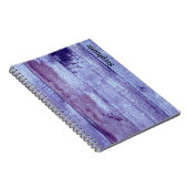 青素朴色のステンドバーンウッド – パーソナライズされた ノートブック (右側)