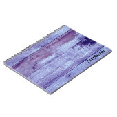 青素朴色のステンドバーンウッド – パーソナライズされた ノートブック (左側)