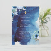 青素朴色カトリック教会結婚会 招待状 (スタンド正面)