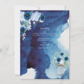 青素朴色カトリック教会結婚会 招待状 (裏面)