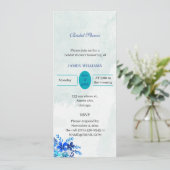 青素朴花カスタマイズブライダルシャワー 招待状 (スタンド正面)