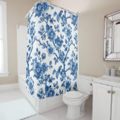 青素朴花柄 シャワーカーテン (インサイチュ)