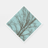 青素朴茶色の木の枝 スタンダードランチョンナプキン (角)