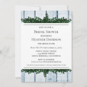 青素朴葉ブライダルシャワー招待状 招待状 (正面)