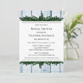青素朴葉ブライダルシャワー招待状 招待状 (スタンド正面)